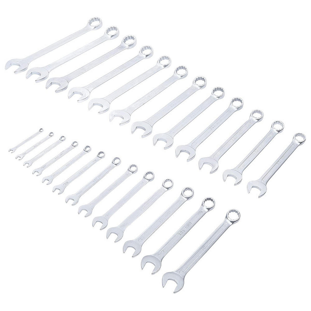 RINGMAULSCHLÜSSEL-SATZ, Zollgrößen, 25-teilig, 1/4"-1.1/4" - Multicolor, Kunststoff (375/175/175cm) - BGS technic