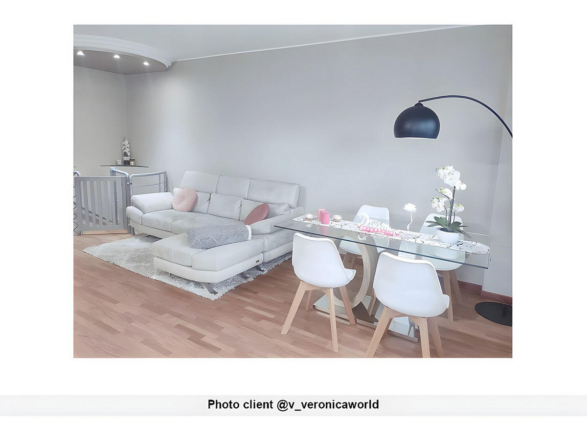 ESSTISCH - 6 Personen - Glas & MDF - Eichefarben & Weiß - AYANE - Naturfarben, Glas (90/160/76cm) - Vente-Unique