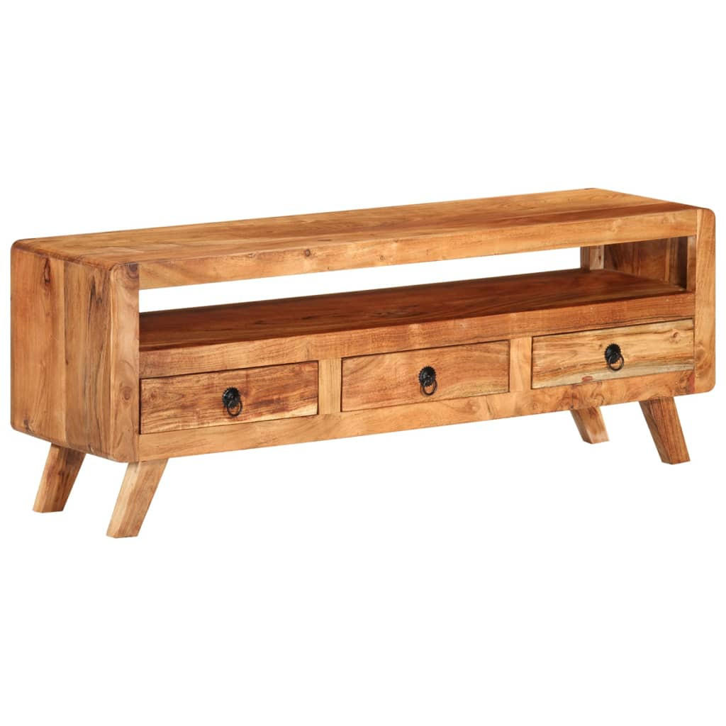 TV-SCHRANK 110/30/40 Cm Massivholz Akazie - Braun, Holz (30/40/110cm) - vidaXL