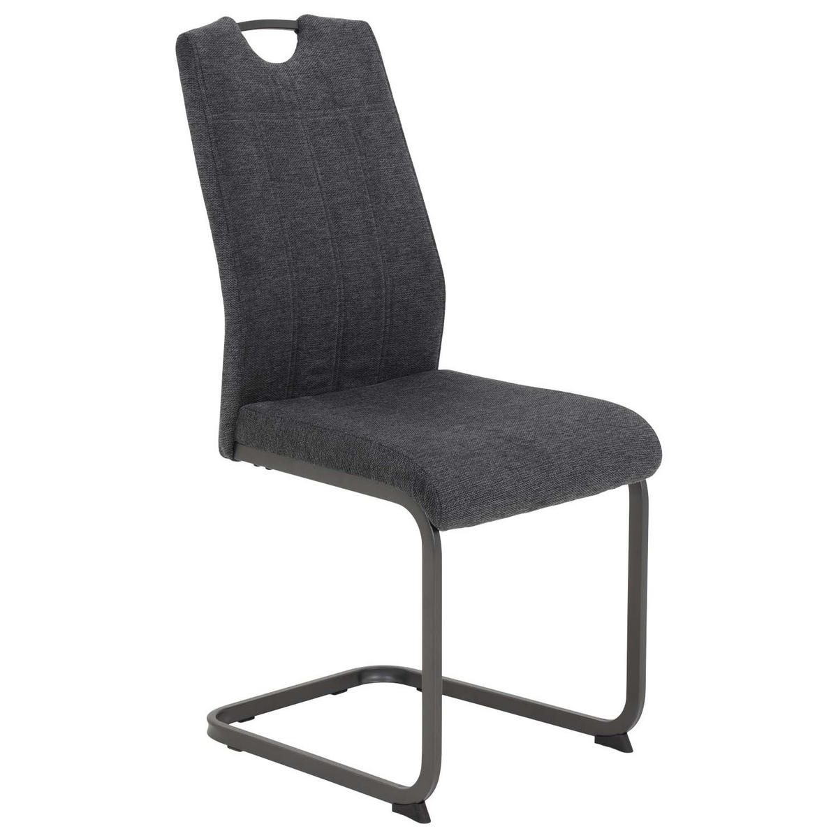 ESSGRUPPE Kamilla, 5 tlg. - Tisch Artisan, 4 Stühle Anthrazit - Anthrazit/Eiche Artisan, Holzwerkstoff/Textil (140/76/90cm) - Möbel Stellbrink