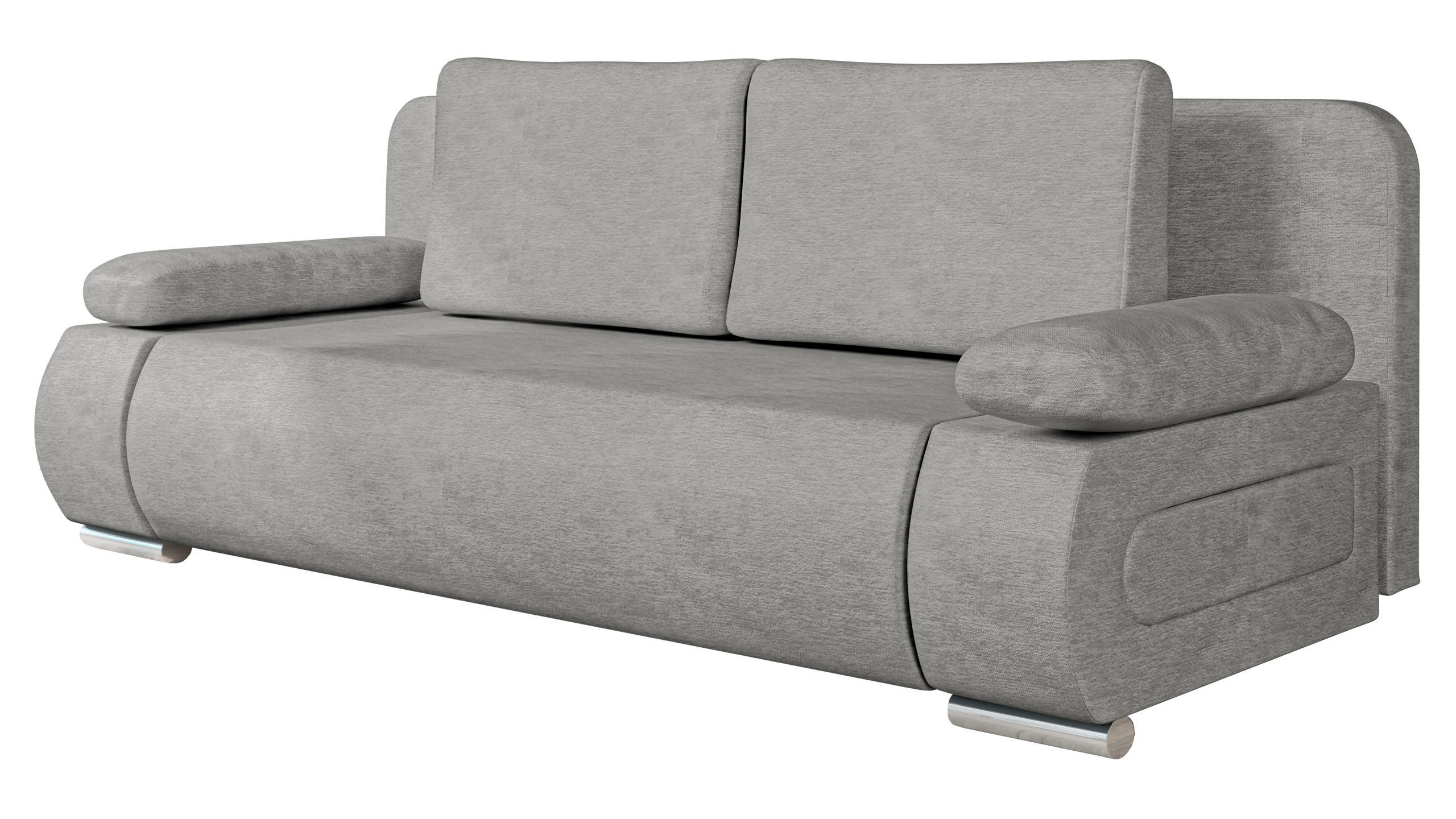 SCHLAFSOFA Emma - Silberfarben/Hellgrau, Holz/Kunststoff (200/77/92cm) - MIRJAN24