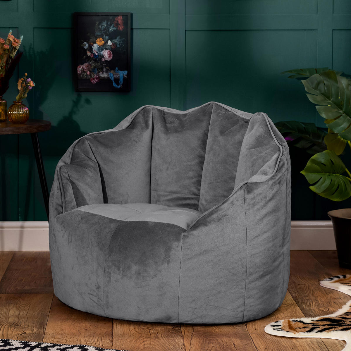 SITZSACK-SESSEL Sirena - Grau, Textil (77/64/74cm) - icon