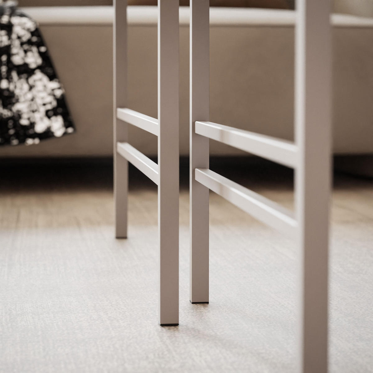 COUCHTISCH Weiße Glanz Cashmere Rahme - Weiß Hochglanz/Perlmutt, Holzwerkstoff (70/70/46cm) - Idohome