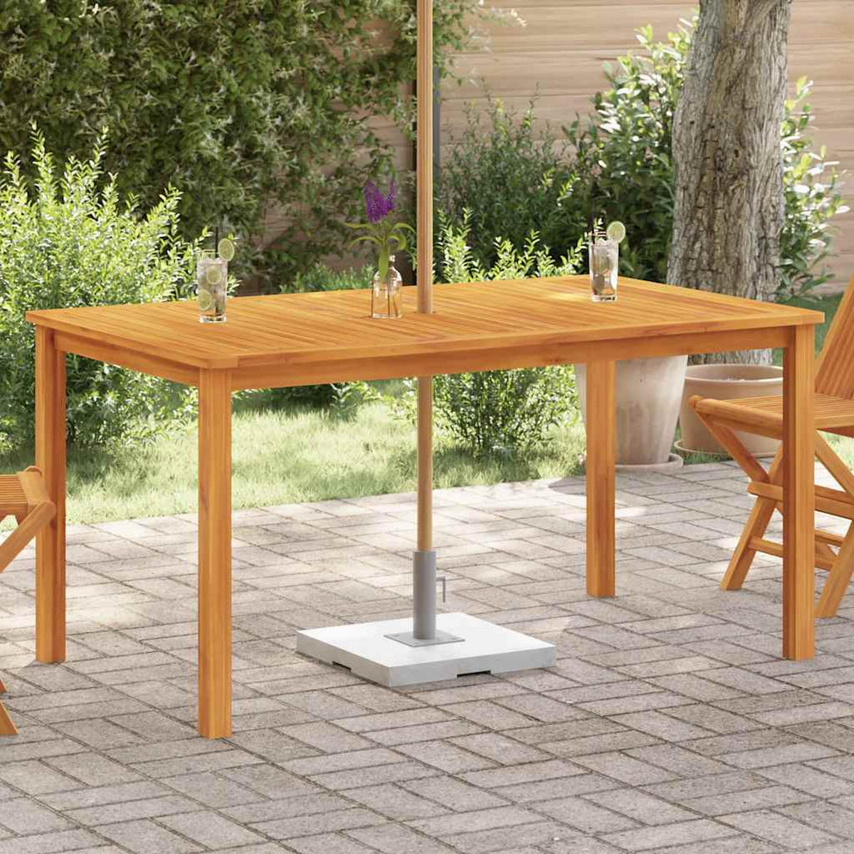 GARTENTISCH 150/90/74 Cm Massivholz Akazie - Braun, Holz (150/90/74cm) - vidaXL