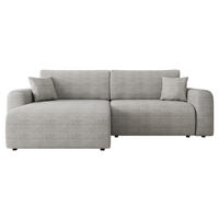 ECKSOFA Floryn L - Hellgrau/Schwarz, Holz/Kunststoff (245/145cm) - MIRJAN24