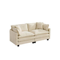2-SITZER-SOFA DE-33969 modular Beige - Beige, Holzwerkstoff (195/84/75cm) - ComfortXL