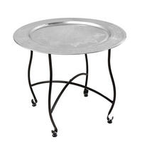 COUCHTISCH MARRAKESCH Eisen rund Silber 60cm - Silberfarben, Metall (60/60/51cm) - riess-ambiente