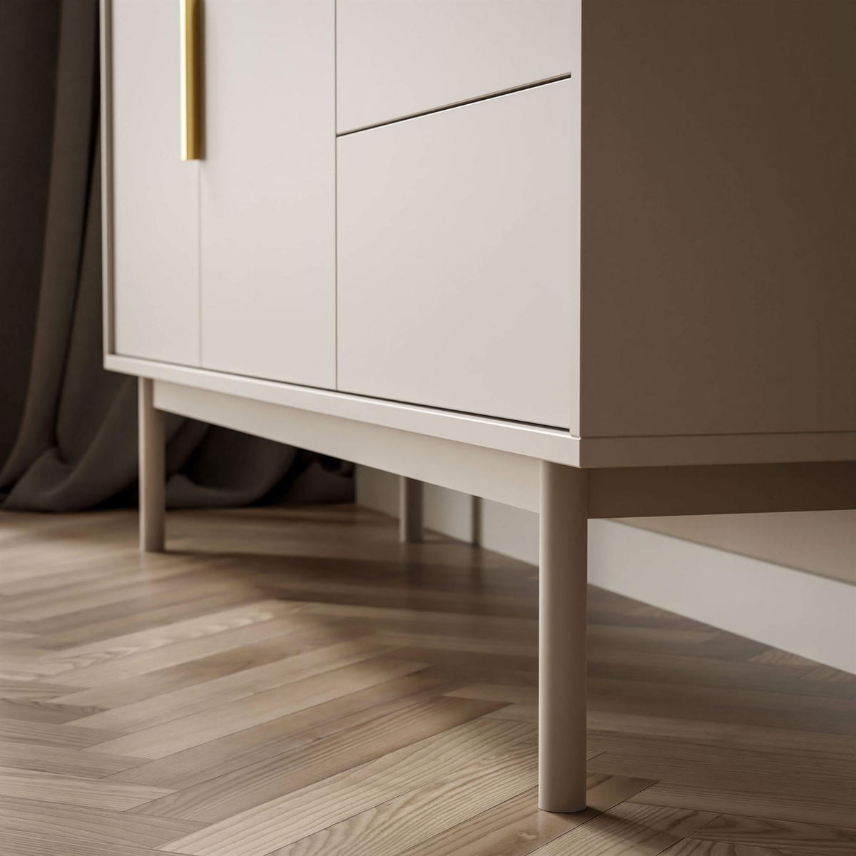 SIDEBOARD MIRACLE 2D3S mit Schubladen Kaschmir - Kaschmir, Holzwerkstoff (154/82/39cm) - Lookway