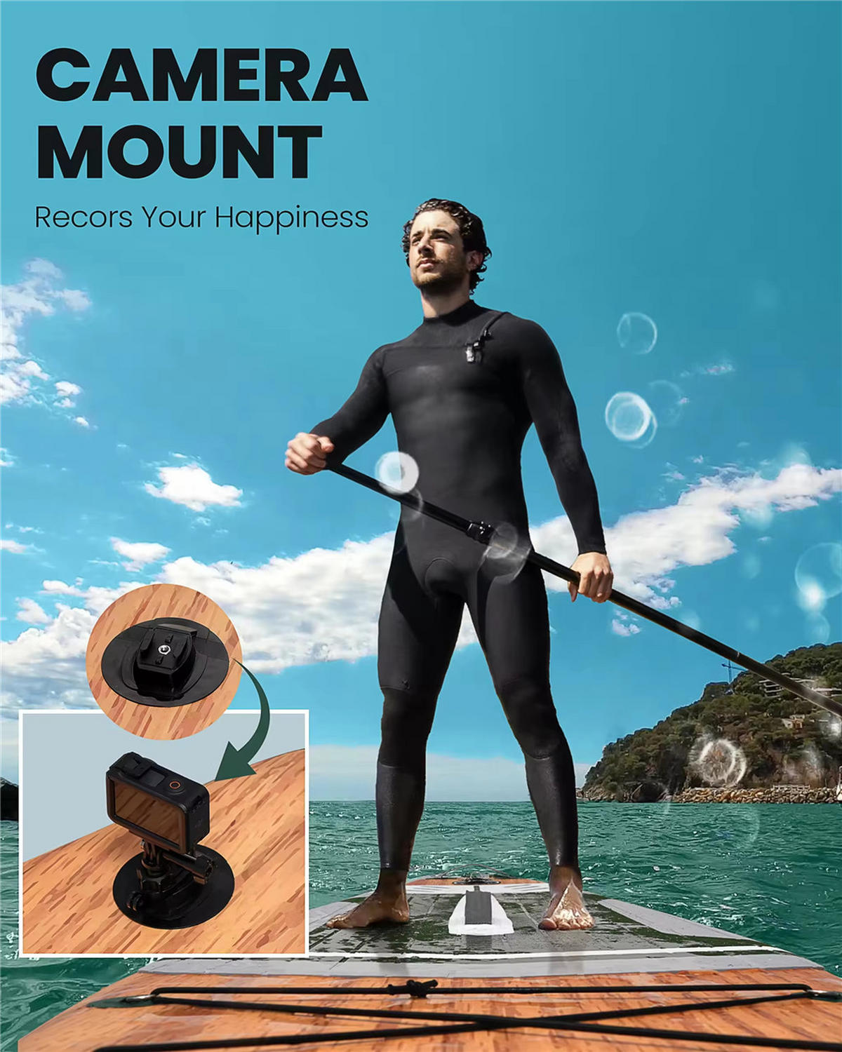 PADDLE BOARD 335x81x15 cm SUP Rutschfest Stand Up - Grün, Kunststoff (81/335/15cm) - Kaket