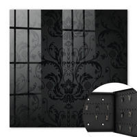 SCHLÜSSELBOX Schwarz 30x30 cm- Türöffnung nach rechts - Klassischer Schmuck - Schwarz, Metall (30/30/5cm) - TULUP