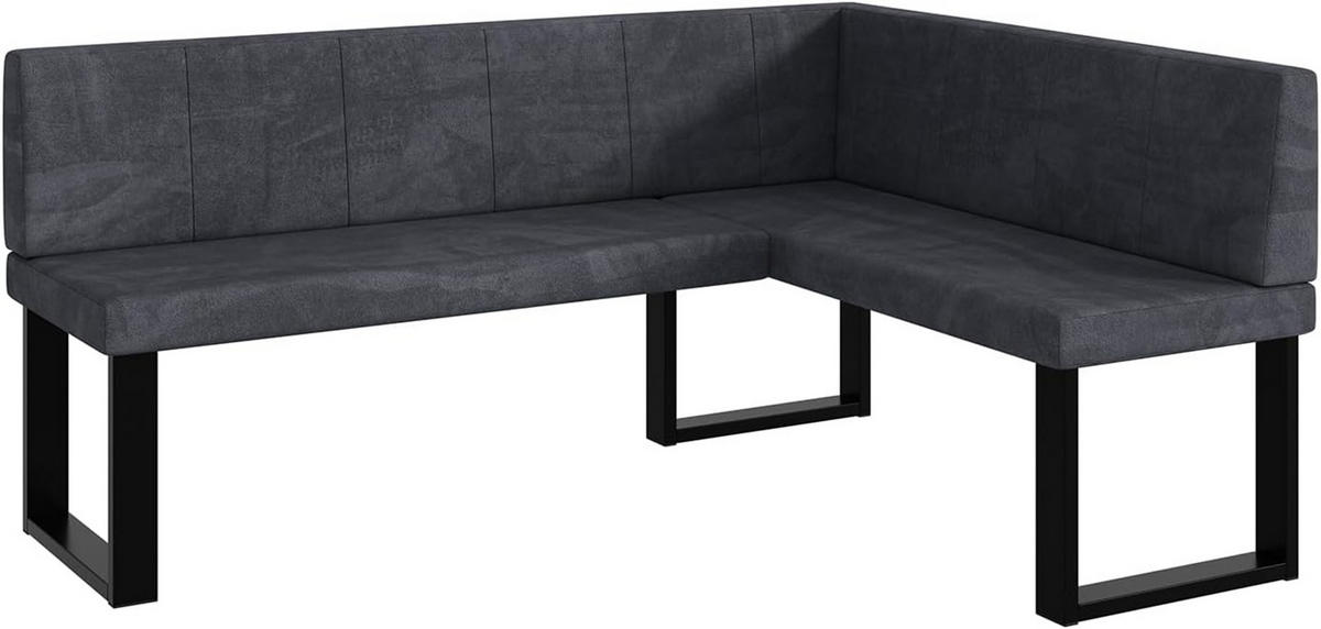 ECKBANK PETER_U - Dunkelgrau, Textil (128/168cm) - Meblini