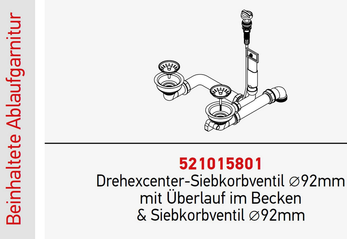 KÜCHENSPÜLE 100x50cm, Einbauspüle Sparta, 2x Hahnloch, 1,5 Becken - Grau, Metall (50/15/100cm)