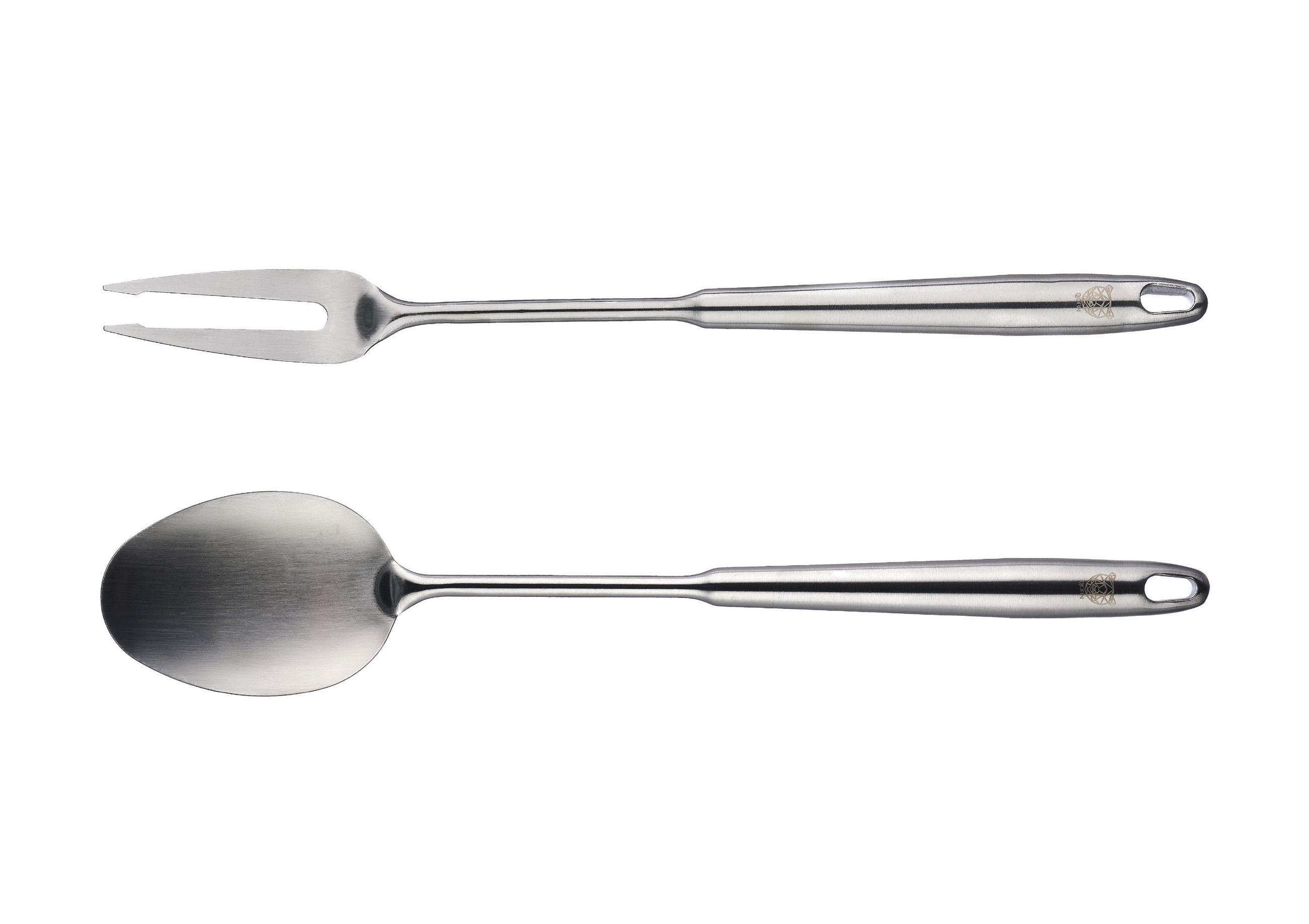 SALAT- und Grillbesteck aus Edelstahl STAL - Edelstahlfarben, Metall (30cm) - Björn