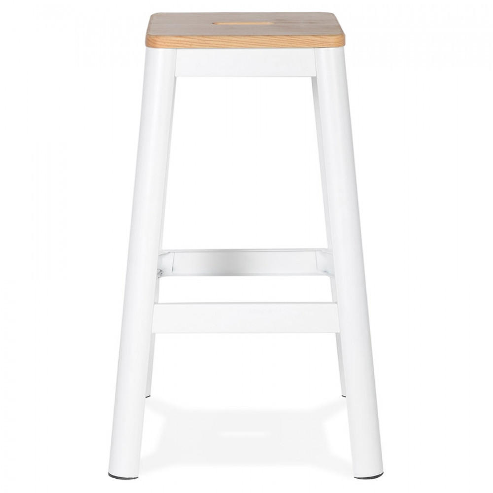 BARHOCKER Weiß 45x75.5x45cm - Weiß, Holz/Metall (45/75.5/45cm) - AlterEgo