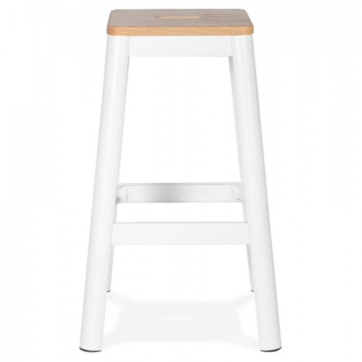 BARHOCKER Weiß 45x75.5x45cm - Weiß, Holz/Metall (45/75.5/45cm) - AlterEgo