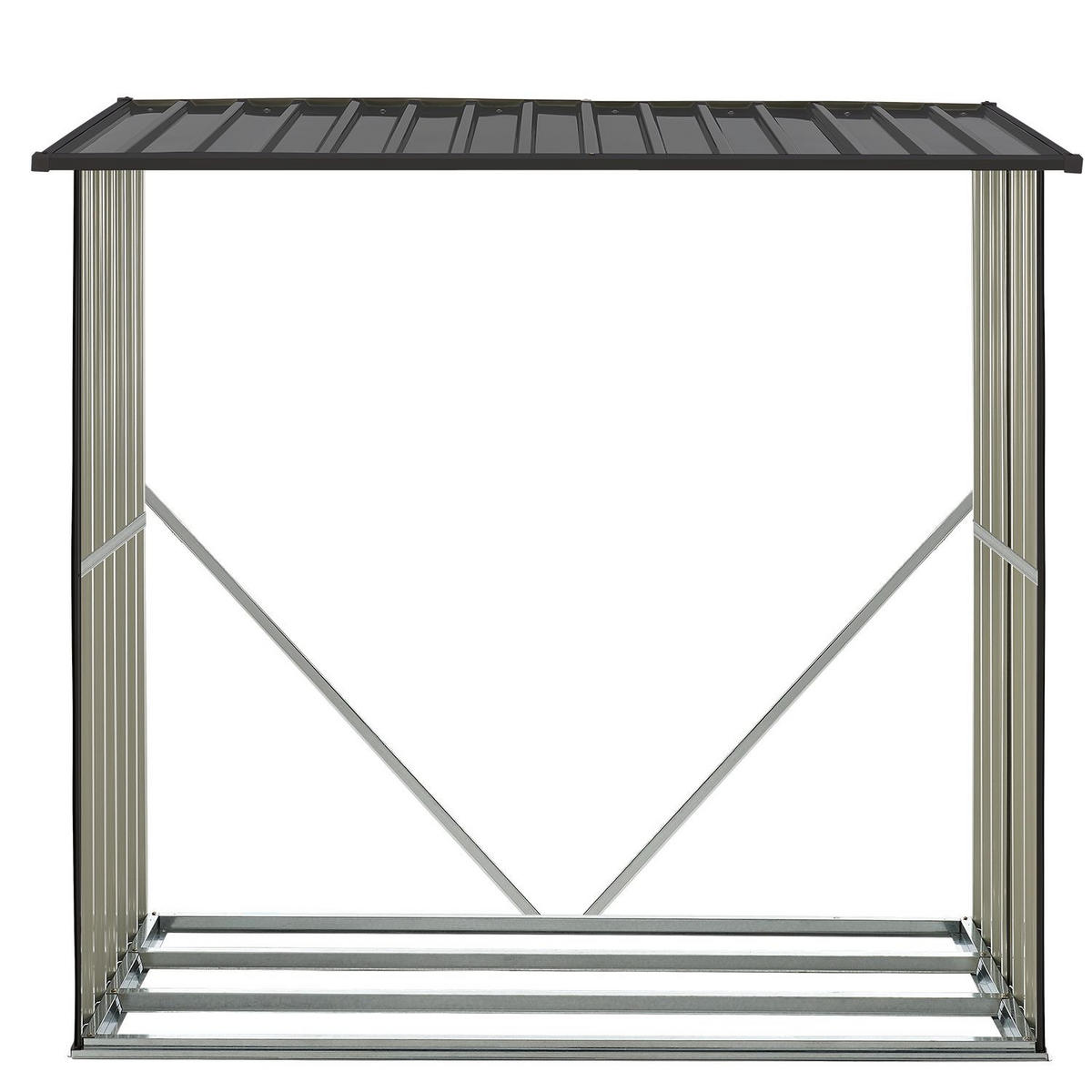 HOLZUNTERSTAND Enno aus Stahl grau - Grau, Metall (83/154/163cm) - Juskys