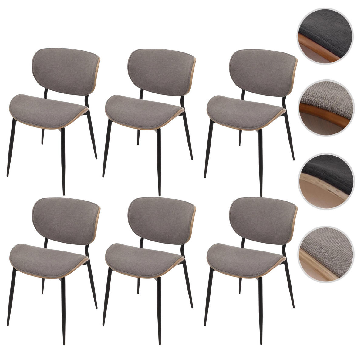 ESSZIMMERSTUHL Beige, Hellgrau - Beige/Hellgrau, Textil (51/80/55cm) - MCW