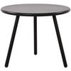 COUCHTISCH rund 50 cm Kunststoff schwarz - Schwarz, Kunststoff/Metall (50/50/40cm) - CLP