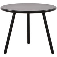 COUCHTISCH rund 50 cm Kunststoff schwarz - Schwarz, Kunststoff/Metall (50/50/40cm) - CLP