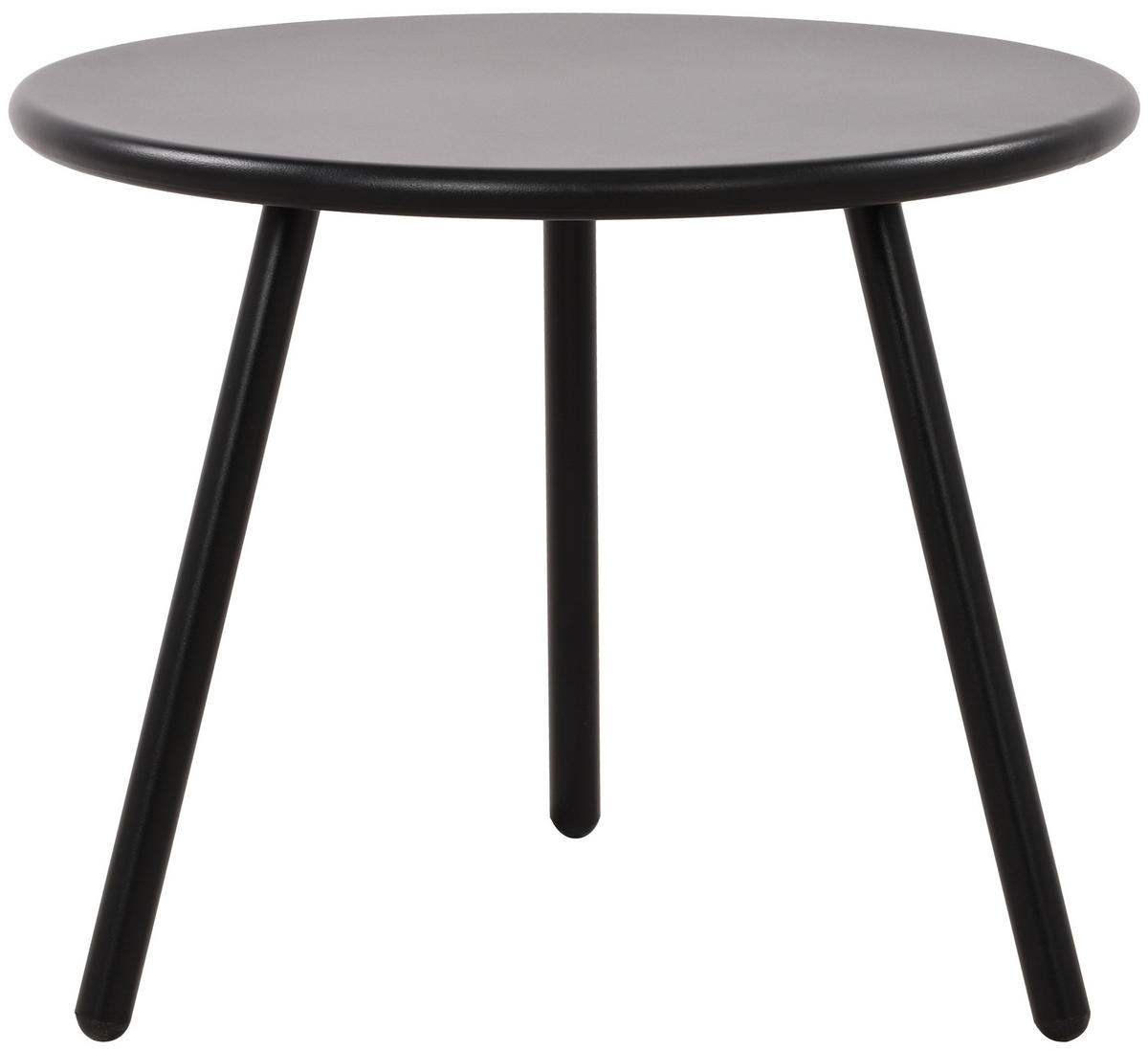 COUCHTISCH rund 50 cm Kunststoff schwarz - Schwarz, Kunststoff/Metall (50/50/40cm) - CLP