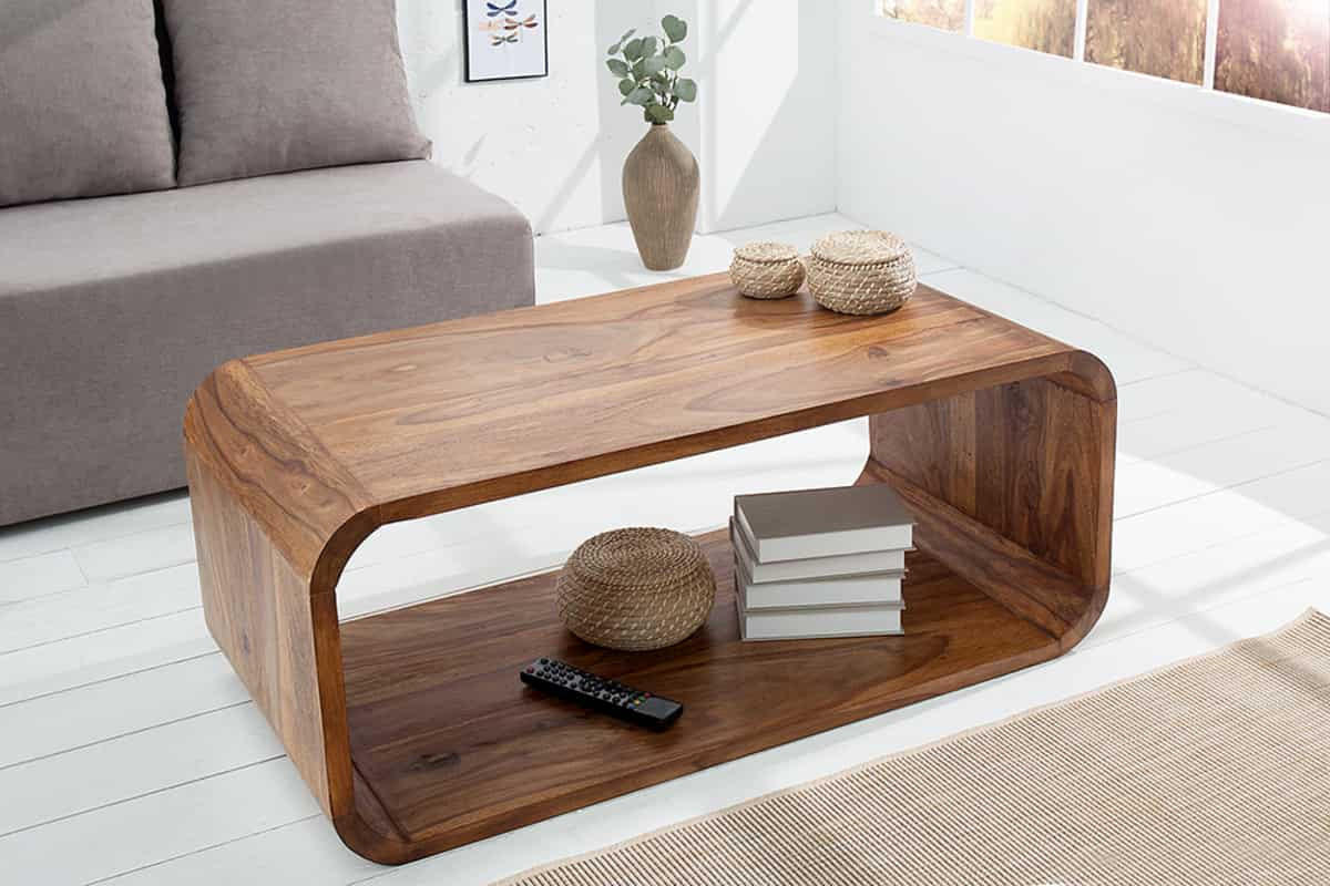 COUCHTISCH CUBUS Sheesham rechteckig Natur 100cm - Braun, Holz (50/100/40cm) - riess-ambiente