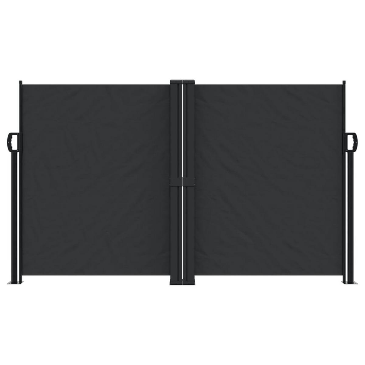 SEITENMARKISE Ausziehbar Schwarz 140x1200 cm - Schwarz, Textil (1200/140/1200cm) - furnicato