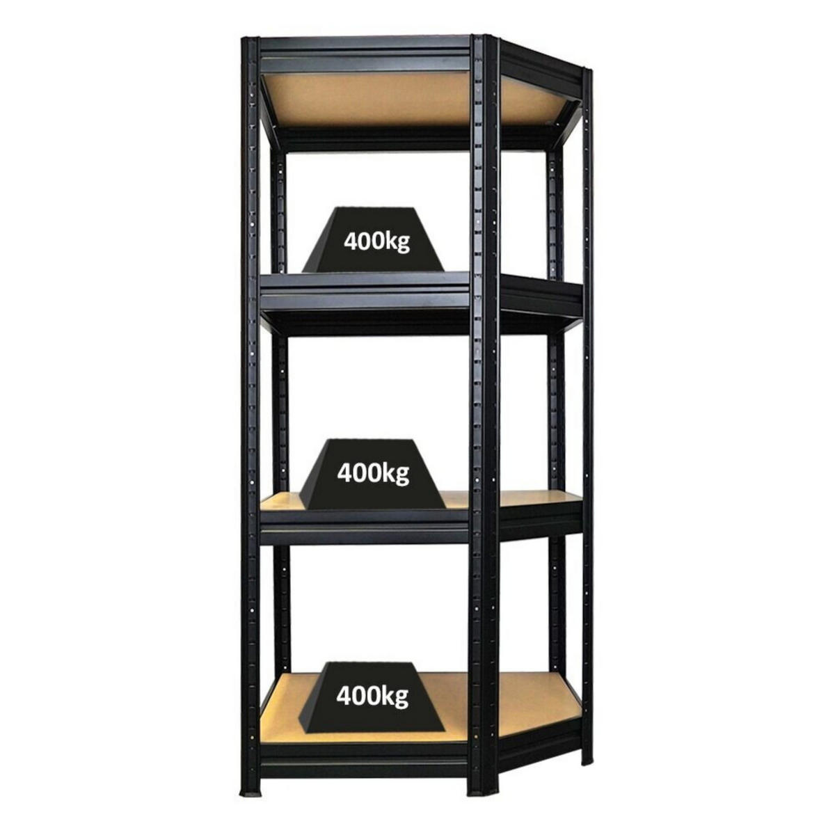 ECKREGAL Dino 180 x 90 x 60 cm Fachlast 400 kg Schwarz - Schwarz, Metall (90/180/60cm) - PROREGAL