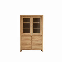 GESCHIRRSCHRANK Eden Natur aus Teak - Naturfarben, Holz (120/190/40cm) - Tikamoon