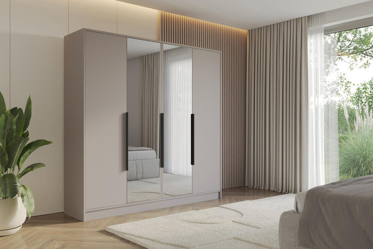 KLEIDERSCHRANK - LUSSO - 200 - Kaschmir - Kaschmir, Holzwerkstoff (200/200/51cm) - ALTDECOR