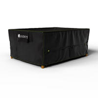 GARTENMÖBELABDECKUNG CoverSafe Pro schwarz - Schwarz, Kunststoff (182/100/242cm) - Juskys