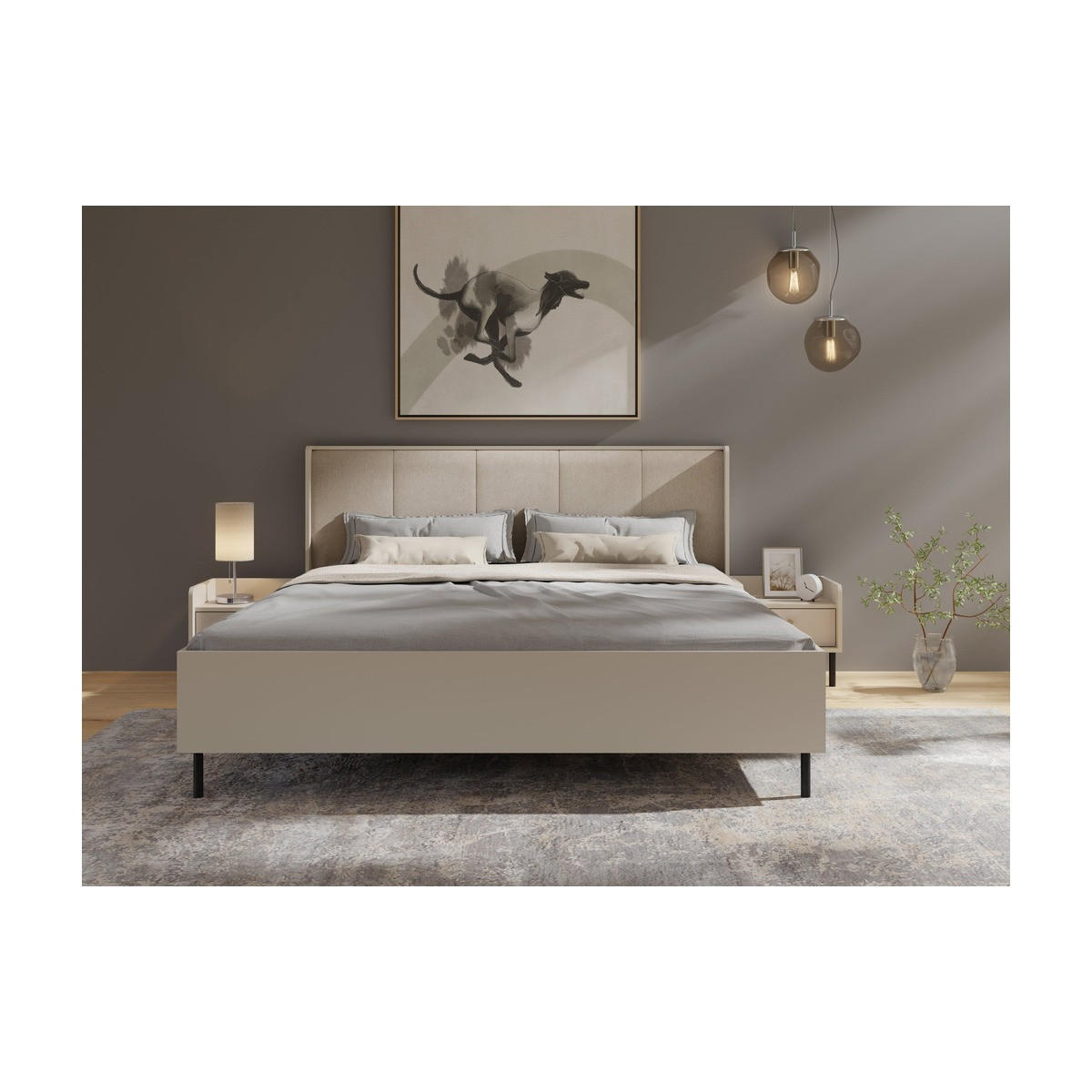 SCHLAFZIMMER Set 3-tlg. – GRANDE System – Beige - Beige, Holzwerkstoff (168/95.5/208cm) - hi-markt