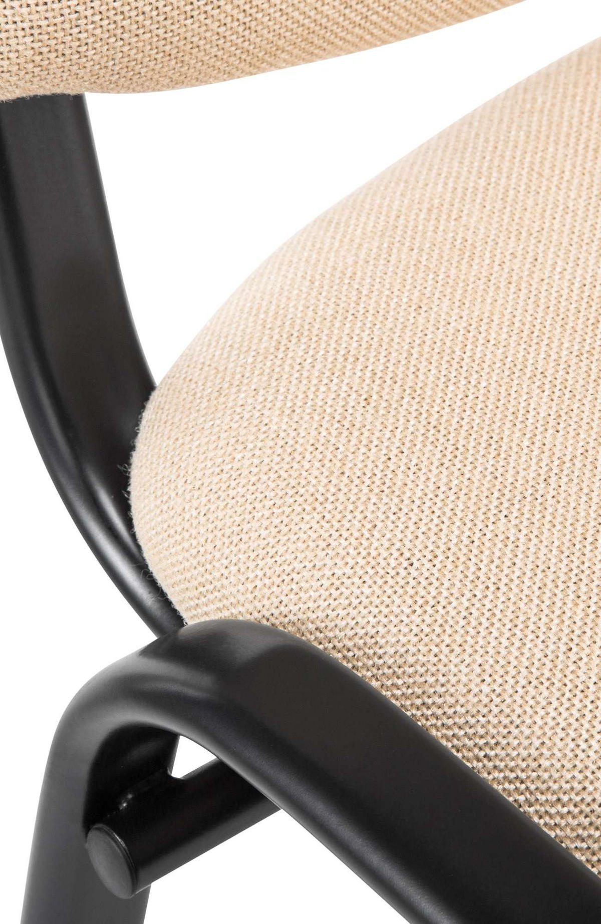 BESUCHERSTUHL Stoff creme - Creme, Textil/Metall (53/83/53cm) - CLP