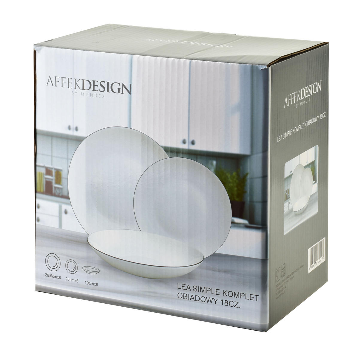 GESCHIRR-SET Lea weiß 18-tlg 27/19/20cm Porzellan - Weiß, Keramik (19/20/27cm) - Mondex