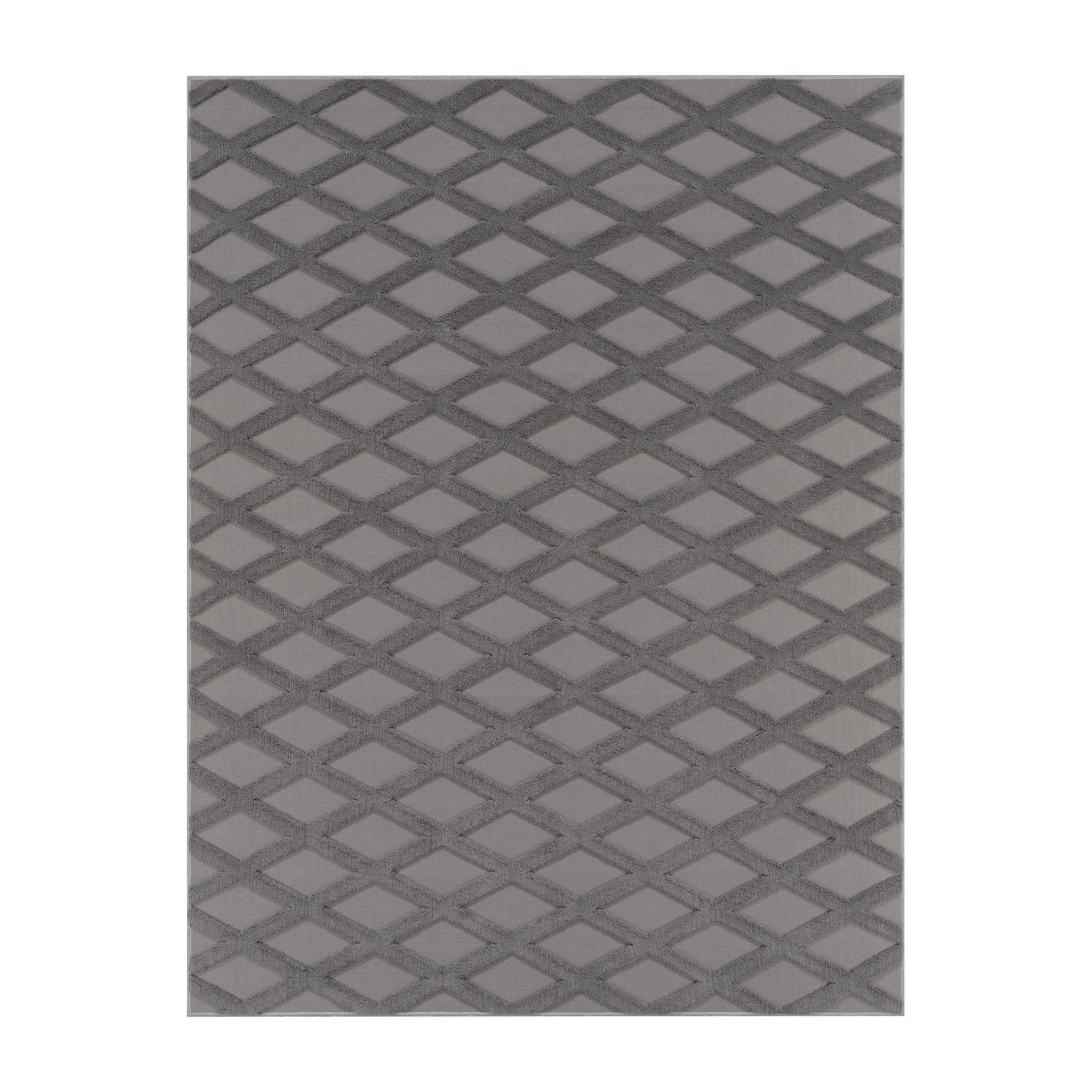 FLACHWEBETEPPICH Skandinavisch Anthrazit 80 x 150 cm - Anthrazit, Kunststoff (80/150cm) - TT Home