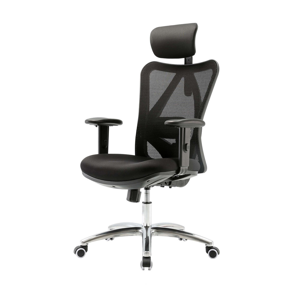BÜROSTUHL Schwarz - Schwarz, Textil (66/129/69cm) - SIHOO