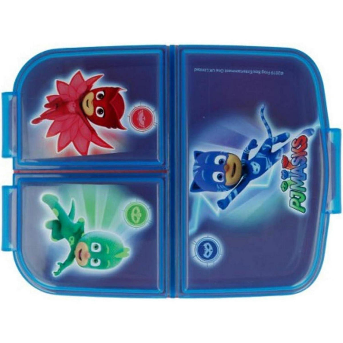 BROTDOSE mit Fächern PJ Masks 18 cm - Multicolor, Kunststoff (5.5/5.5/18cm)