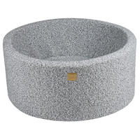 BÄLLEBAD für Kinder, Boucle, Grau Melange - Hellgrau, Textil (90/90/40cm) - MeowBaby