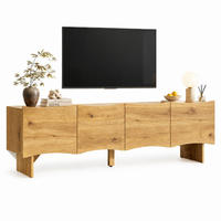 TV-ELEMENT mit 4 Türen 155 x 36 x 47 cm Holzoptik Natural - Braun, Holzwerkstoff (36/47/155cm) - Beauniv