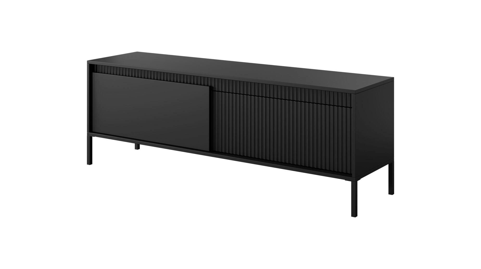 TV-LOWBOARD SENSATION Schwarz 153x39x53 cm - Schwarz, Holzwerkstoff (153/53/39cm) - FURNLUX