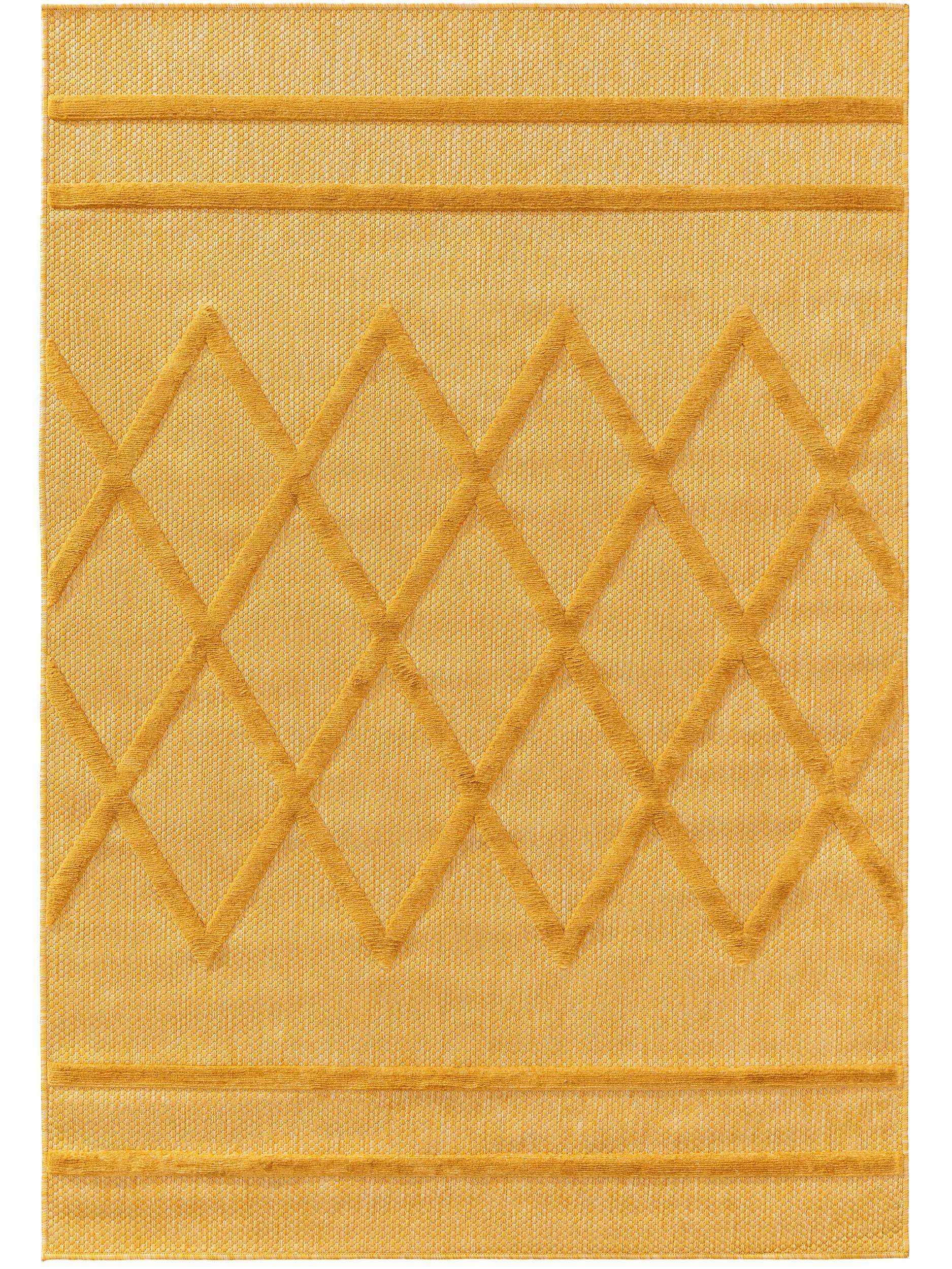 OUTDOORTEPPICH Bonte Gelb 160x230 cm - Gelb, Textil (160/230cm) - benuta Nest