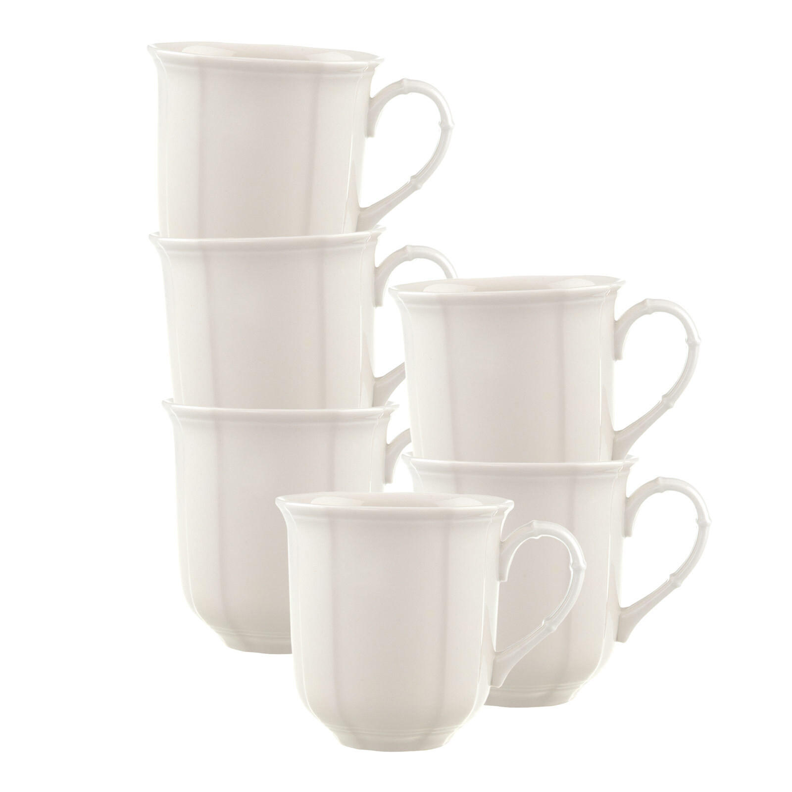 HENKELBECHER Manoir weiß 300 ml 6er Set - Weiß, Keramik (0.3L) - Villeroy & Boch