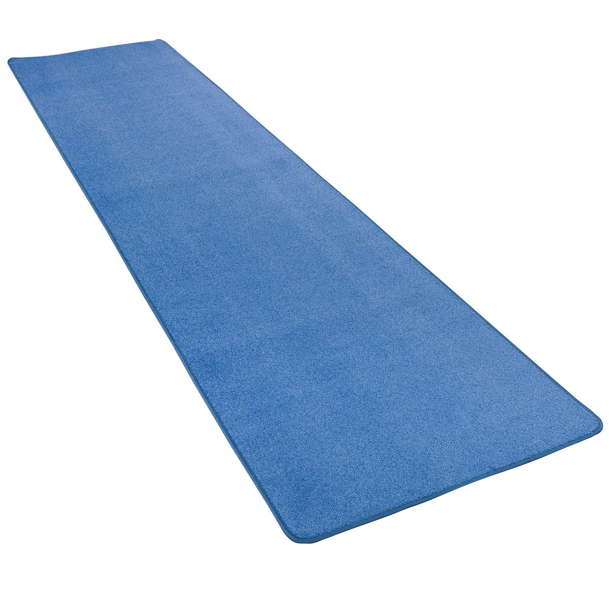 TREND VELOURS LÄUFER TEPPICH JOY - Blau, Textil (80/200cm) - Snapstyle