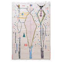 BERBERTEPPICH marokkanisch aus Wolle Pop 200x 300 cm - Multicolor, Naturmaterialien (200/300cm) - AFK Living