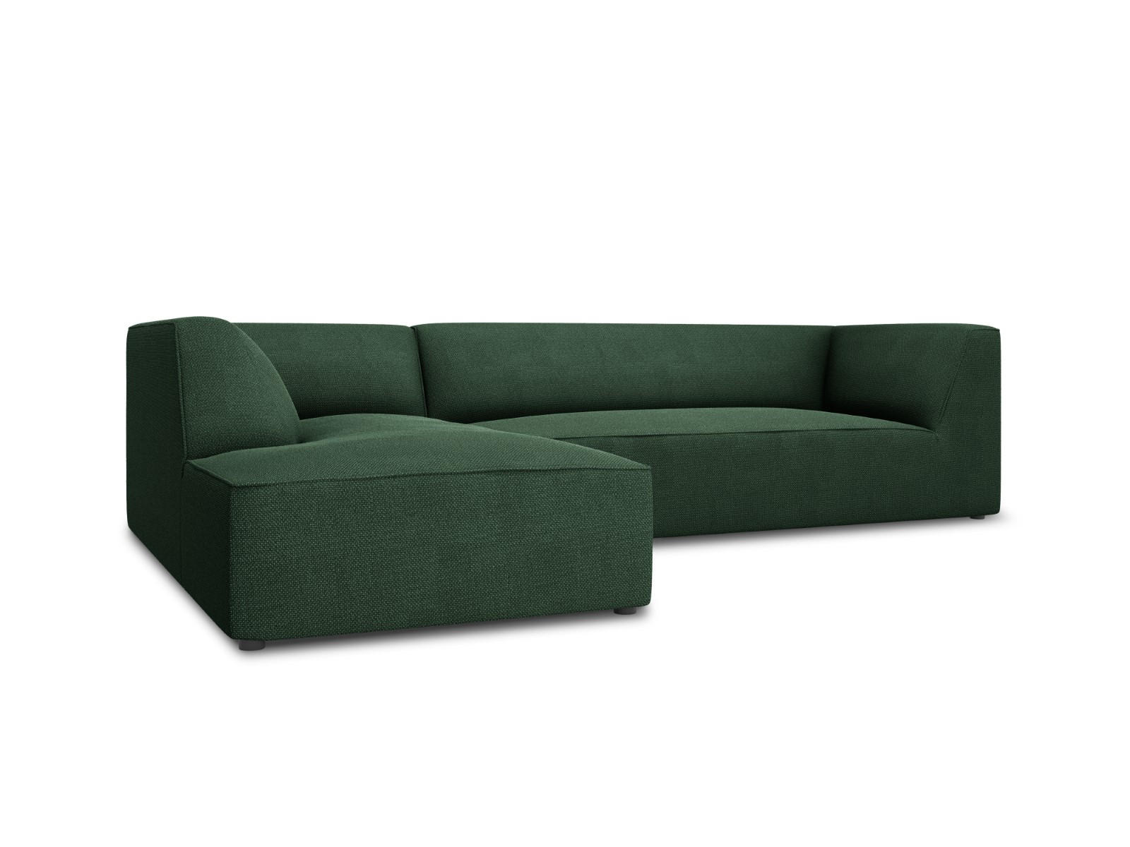 ECKSOFA links Ruby aus strukturiertem Stoff grün 4 Sitzplätze - Grün, Textil (180/273cm) - Micadoni