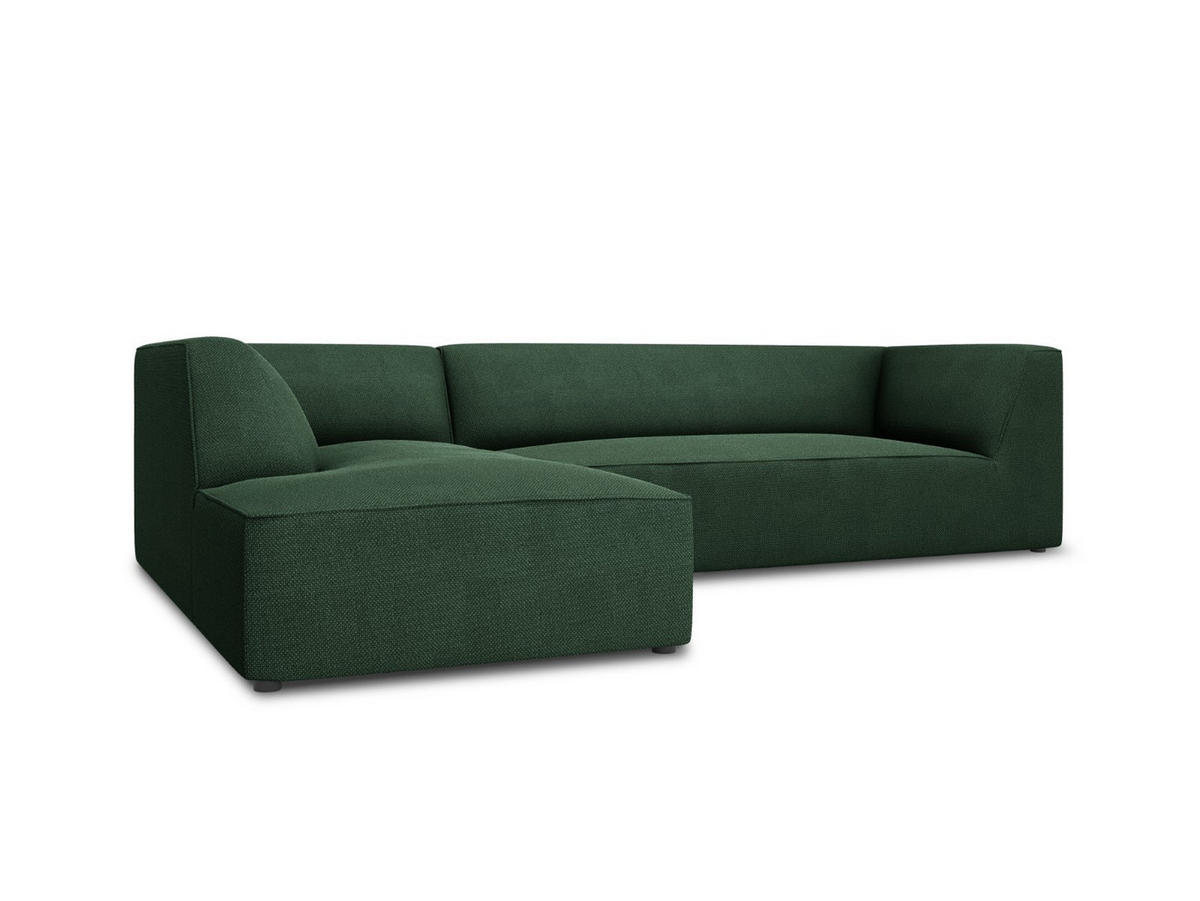 ECKSOFA links Ruby aus strukturiertem Stoff grün 4 Sitzplätze - Grün, Textil (180/273cm) - Micadoni