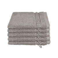 WASCHHANDSCHUHSET Milano - 5-teilig - 16x22 cm - Hellgrau - Hellgrau, Textil (16/22cm) - SCHIESSER
