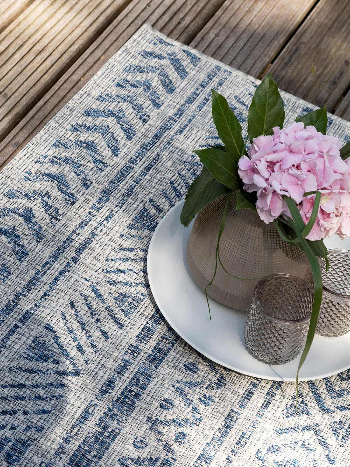 OUTDOORTEPPICH Cleo Blau 140x200 cm - Blau, Textil (140/200cm) - benuta Nest