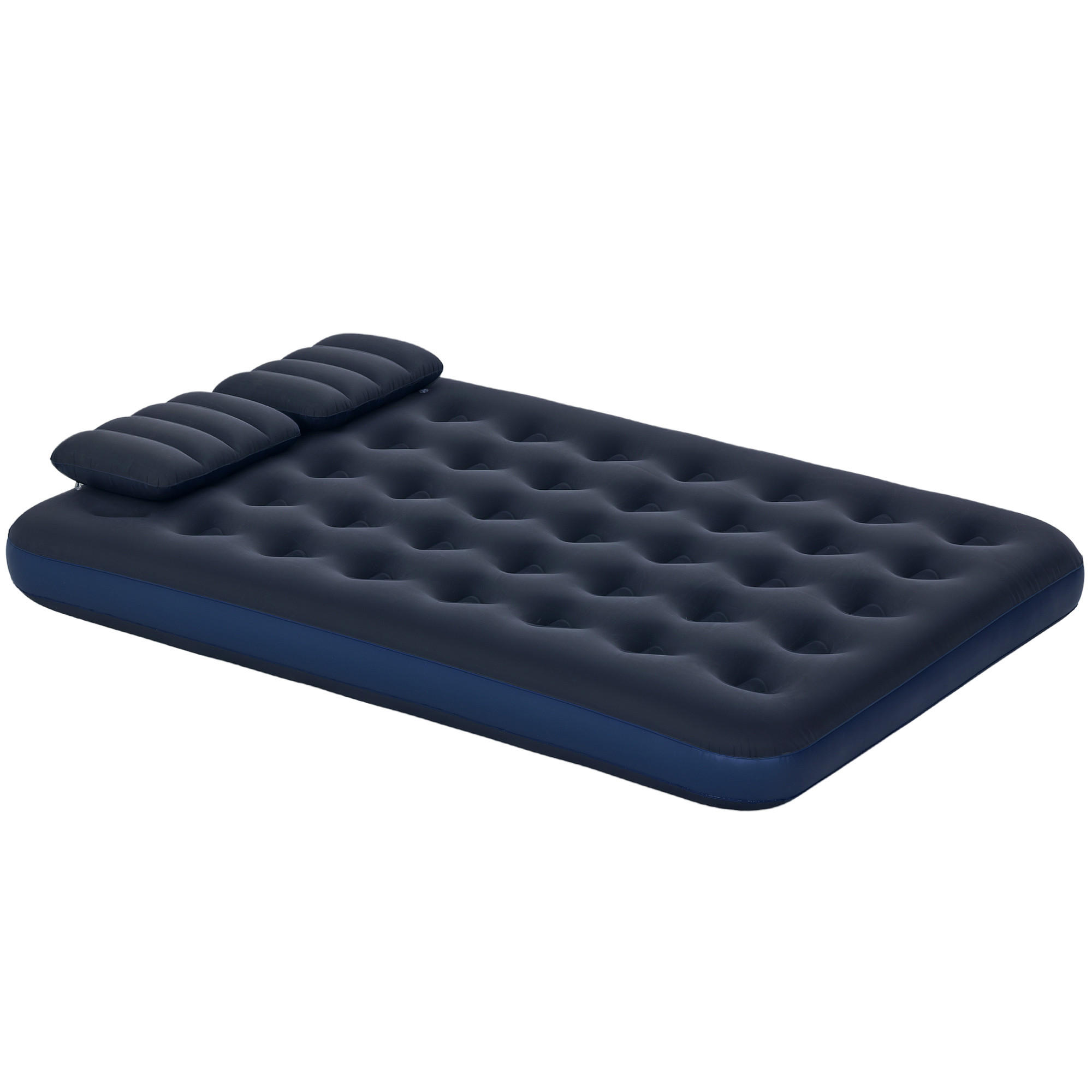 LUFTMATRATZE DE-10950 203x152x22 cm für 2 Personen mit Handpumpe Blau - Blau, Kunststoff - ComfortXL