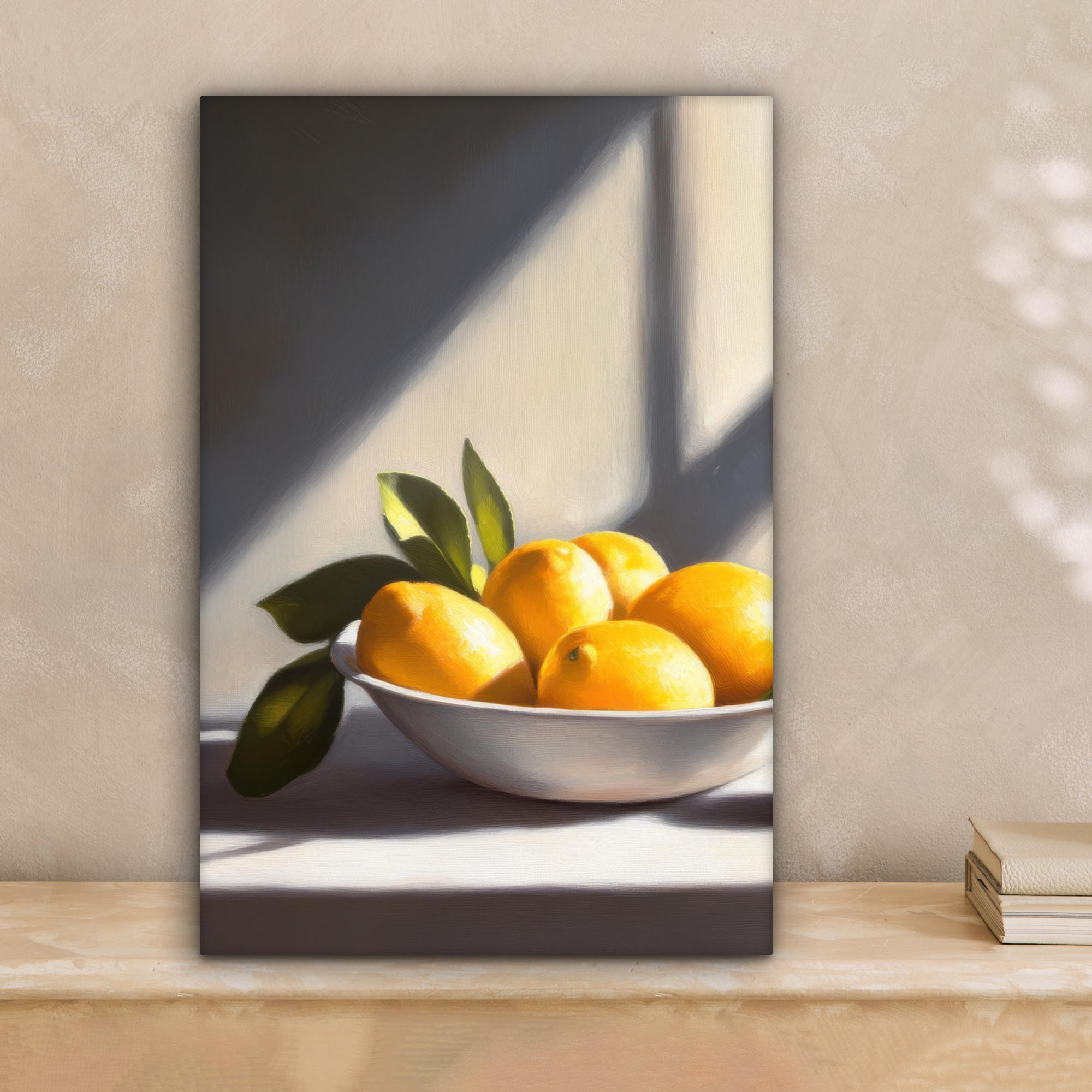 LEINWANDBILD Zitronen - Stilleben - Gelb 20x30 cm - Gelb, Textil (20/30cm) - MuchoWow