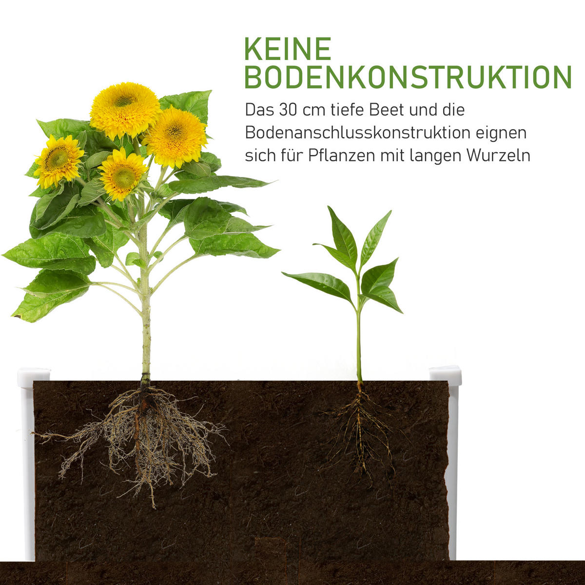 HOCHBEET, Grau, 100 x 80 x 30 cm - Grau, Kunststoff (80/30/100cm) - Outsunny